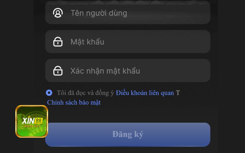 Đăng ký Xin88 đơn giản, nhanh chóng